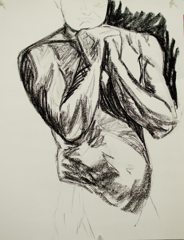 12 Nov 2013 Vine & Compressed Charcoal on Newsprint Two