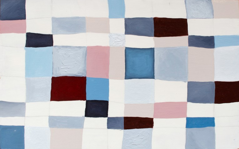 Patchwork WIP, Mar 27, 2016, Oil on Masonite, 16" X 10"