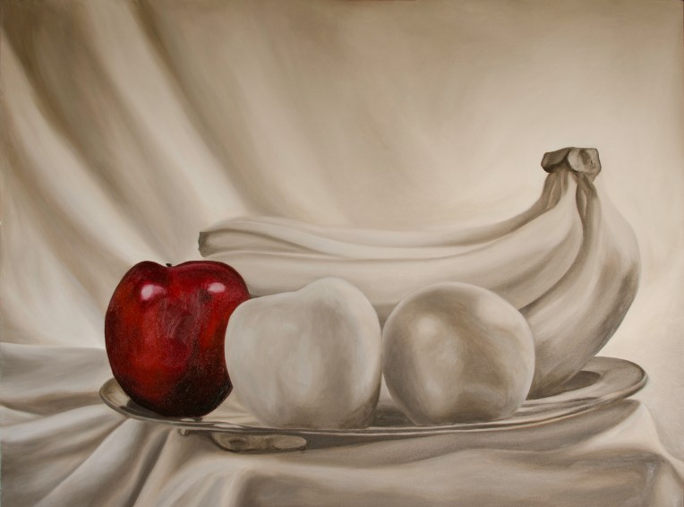 Still Life Red WIP, Mar 27, 2016, Oil on Canvas, 48" X 36"
