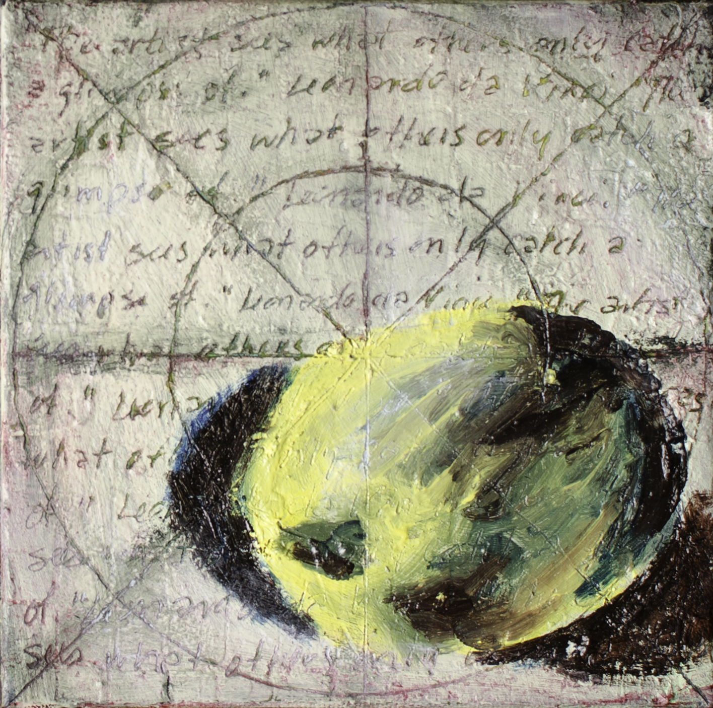 Circle Composition Seven, Nov 5, 2016, Oil on Canvas, 6″ X 6″